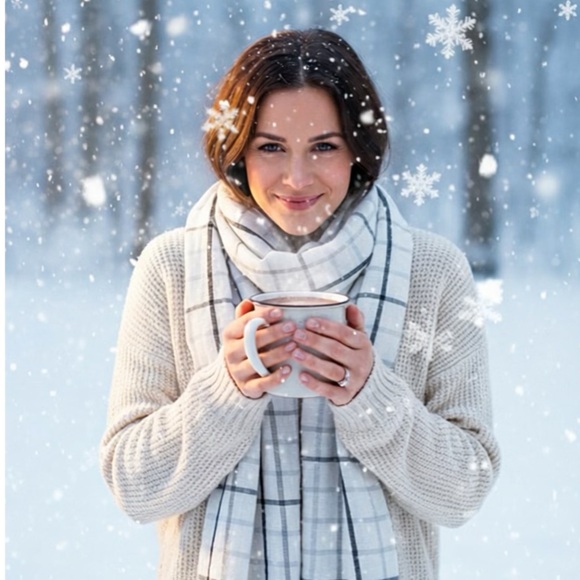 Accessories - Plaid Linen scarf- bought in Burano Italy